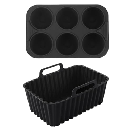 Freidora De Aire De Silicona: Juego De Botas De Freidores De Aire De Silicona Antiadherentes Reutilizables | Herramientas De Horneado Multipropósito De Alimenticio Para Cocinar, Verduras