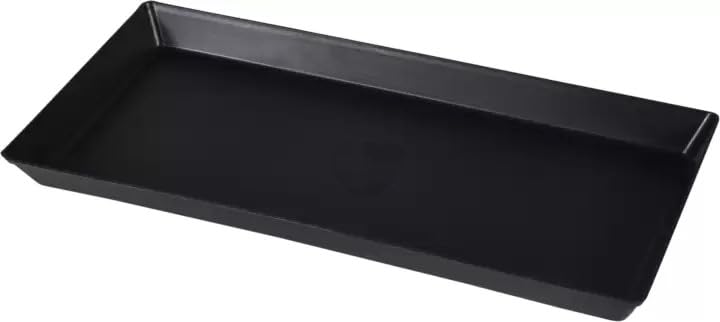 TOVOKART Plastic Inverter Battery Tray [ONLY For Tall Tubular Battery] Rectangular Shape For Placing Under The Battery For Safety And Protection Of Floor From Spillage. (Black Colour)
