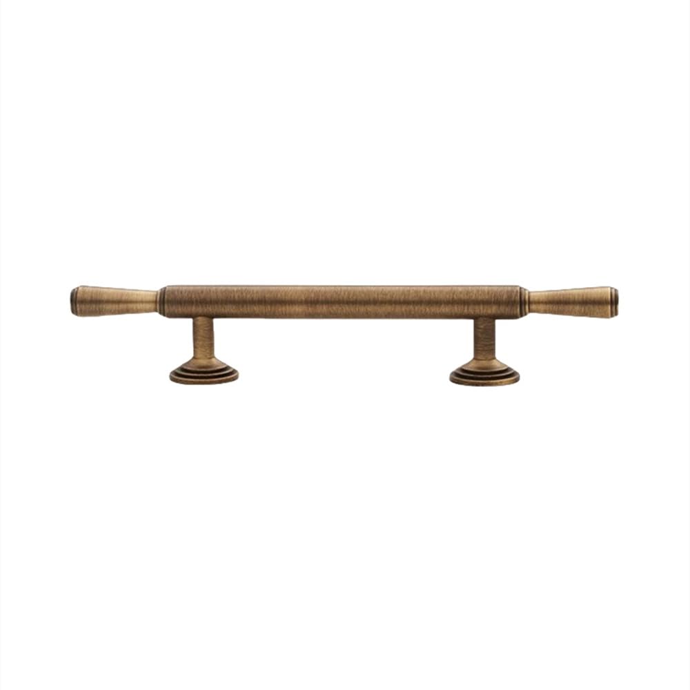 Maniglie e pomelli antichi in ottone massiccio, semplici maniglie per mobili da cucina, cassetti a T per camera da letto, passo, fila, 96 mm