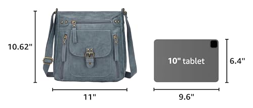 Image of Crossbody Bags for Women Medium PU Leather Multi Pocket Shoulder Purses