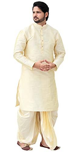Image of Om Shubh Mangalam Men's Silk Ethnic Wear Dhoti Kurta Set For Wedding