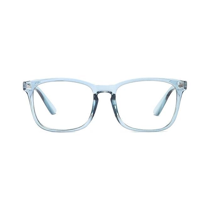 Image of Dervin Blue Light Blocking Glasses Gaming Filter Transparent Square Eyeglasses for Eye Protection Men Women, Computer /Tablet /Laptop /Mobile /TV, Anti-blue & Anti eyestrain