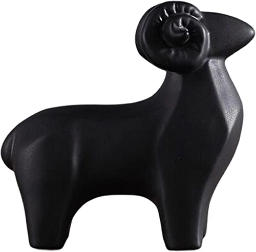 Figura Decorativa de Oveja de Cerámica Negra Tamaño M miniatura 5