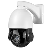 SDTNOVA Cámara domo de seguimiento automático PTZ IP POE 4K 8MP con inclinación panorámica, detección óptica de vehículo humano y...