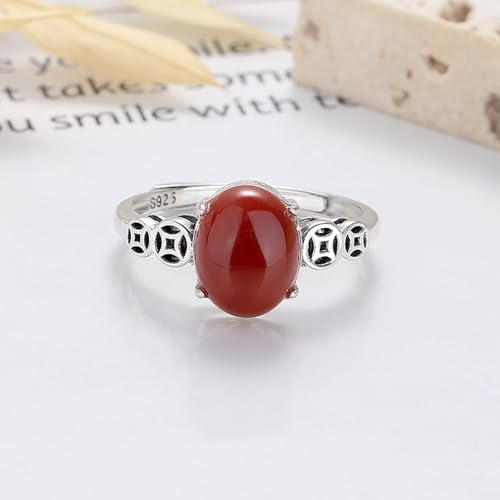 Alliance Mariage Femme Argent 925 Ajustable avec Agate