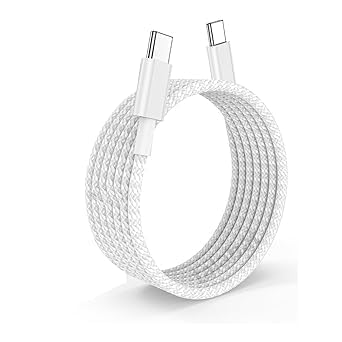 Image of Original with New Braided C to -C Cable Cord, 20W USB-C Power Adapter Type-C Wall Charger for iPhone 15 /15 Plus /15 Pro /15 Pro Max /iPad Pro /Air 5th /Mini /iPad 10th Mobile Charger (DEC85)