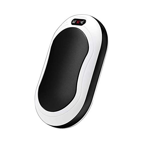 Handwärmer Powerbank 10000mAh mit LED Beleuchtung, Wiederaufladbare Handwärmer USB Ladegerät tragbare Taschenwärmer DREI-Gang-Thermostat für