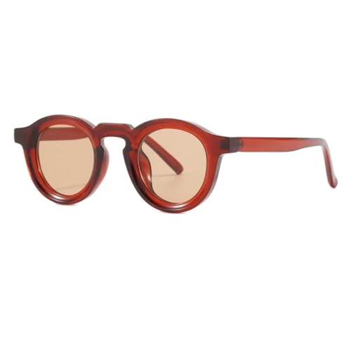 Lunettes de soleil rondes haut de gamme style punk rétro verres UV400