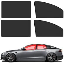 Car Window Shades 4PCS Car Window Curtains Covers for Baby and Privacy, Side Window Sun Shade Front Side & Rear Glass Curtains 99% UV Protection Magnetic Retractable Fordable Removable Tint