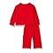 Amazon Essentials x Sofia Grainge Baby Girls' French Terry Pant and Top Set, Red, 18 Months