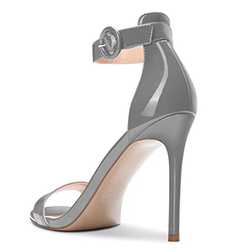 Aachcol Women Stiletto High Heel Sandals Peep Open Toe Ankle Strap Clear Sexy 4 Inch3