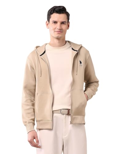Image of U.S. Polo ASSN. Solid Regular Fit Sweatshirt for Men - Comfortable, Full Sleeves Men Sweatshirts