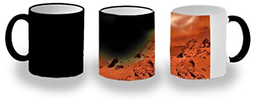 MERCHANDMANIA TAZA MÁGICA paisaje marciano marte extraterrestre alien magic mug.