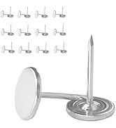 Galdexi 100pcs Flat Head Thumb Tacks for Wall, 7/16 Inch Heavy Duty Upholstery Wall Tacks Nails, ...