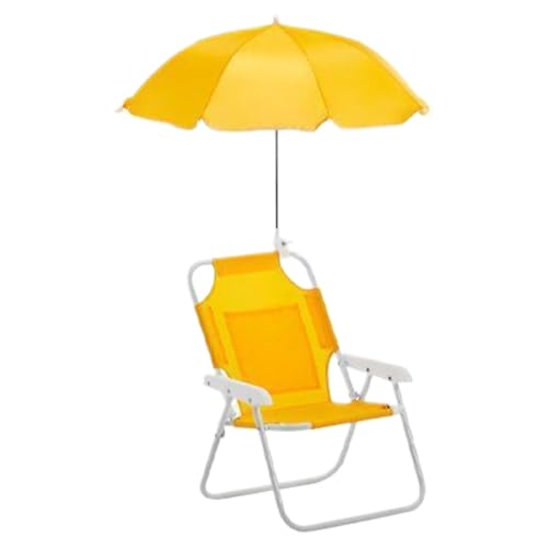Silla de playa para niños, tumbona reclinable con parasol integrado, soporte de 50 kg para piscina, jardín, pícnic, viaje, juego al aire libre