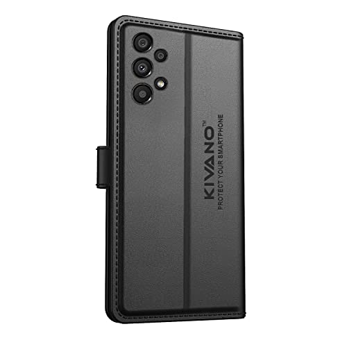 Image of KIVANO Compatible with Samsung Galaxy A33 5G Flip Cover | Leather Finish | Inside Pockets & Inbuilt Stand | Shockproof Wallet Style Magnetic Closure Back Cover Case