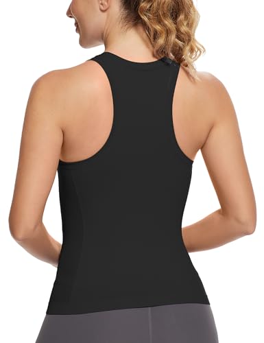 MathCat Workout Tops for Women Racerback Tank Tops Seamless Running Tank Tops Muscle Tank