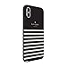 Kate Spade New York Black/Cream Feeder Stripe Case for iPhone X/XS - Soft Touch Protective Hardshell