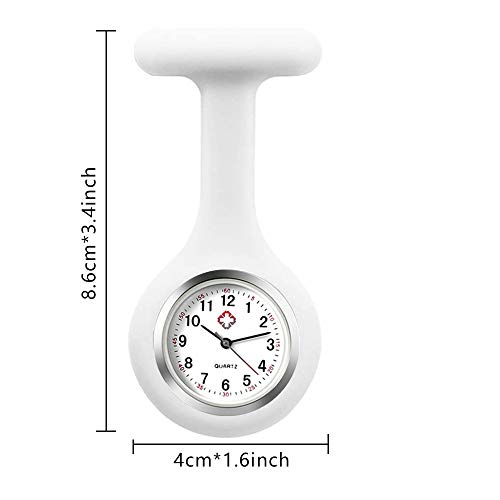 Vegena verpleegstershorloges, verpleegkundige horloge siliconen hoezen zus horloge steekhorloge fob zakhorloges wijzers… - Image 6