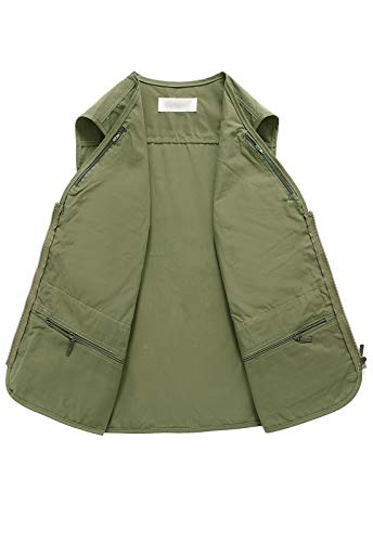 Image of Hbufnha Men's Casual Safari Travel Vest 16 Pockets Outdoor Work Vest Sleeveless Jacket Fishing Hiking Photograph