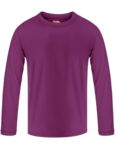 Image of Boys Rash Guard Swim Shirt Long Sleeve Shirts UPF 50+ Sun Shirt Quick Dry Fit Neon Tees Activewear for Kids Girls Youth 2-16Y