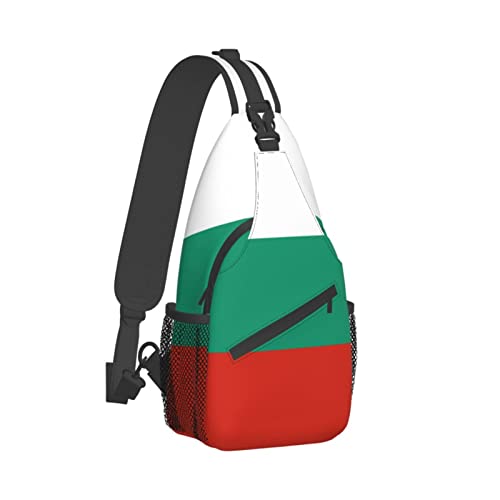 Mochila bandolera unisex bandera Bulgaria negra miniatura 3