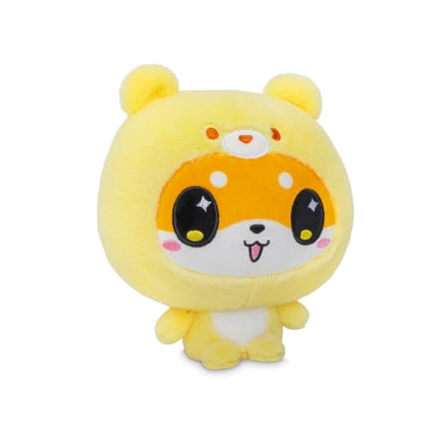 TeeTurtle Shiba Inu Plush Toy - 5-Inch Pineapple Cake Scented