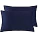 Produktbild NTBAY Satin Kissenbezüge Mit Reißverschluss, 2er Pack Superweiche Kissenbezüge, 50x75 cm, Marine