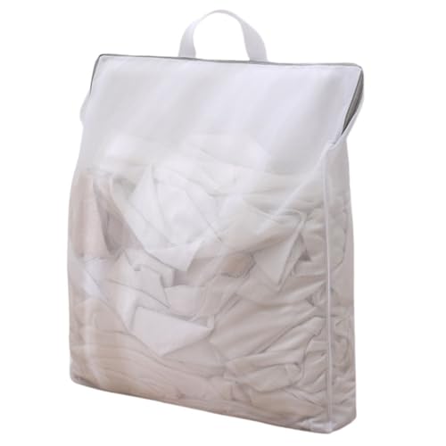 karim バック型 洗濯ネット 大容量 50x40x10cm ランドリーネット 洗濯カゴ たくさん入る 大型 持ち手付 自立式 洗濯機 洗濯用 カバー ネット 便利 時短 グッズ 丈夫 ドラム式 乾燥機対応 (50x40x10cm(1個))