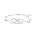 Produktbild AE BIJOUX Infinity Unendlichkeit Symbol .Unendlich Liebe .Damen Armband 925 Sterling Silber charm Armkette für Mädchen Damen Schmuck Geschenke zum Muttertag