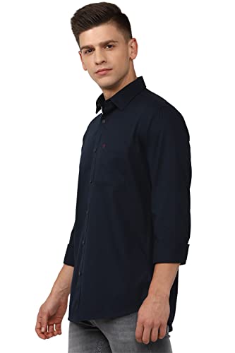 Image of Van Heusen Solid Casual Shirt for Men| Premium Cotton| Full Sleeves| Regular Fit |Breathable Fabric |