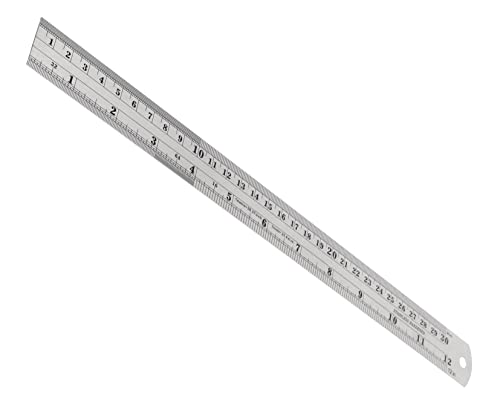 ZEONHAK 20 Pack 30cm Stainless Steel Ruler with Conversion Table - Image 4
