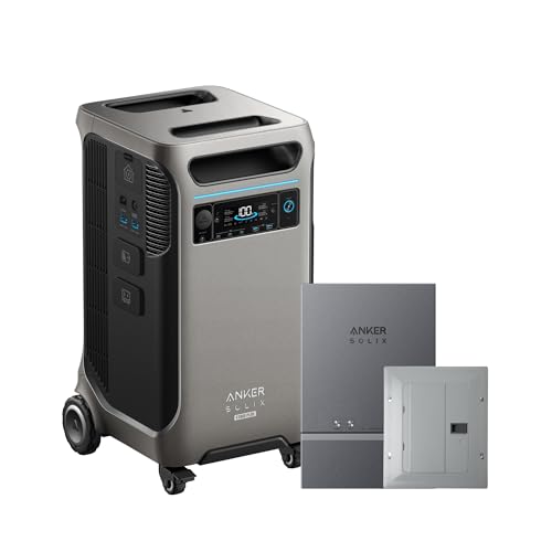 Anker SOLIX F3800 Plus Portable Power Station with Home Power Panel, 3840Wh, 6000W AC Output, 120V/240V, Generators for Home Use, Instant Backup, Work