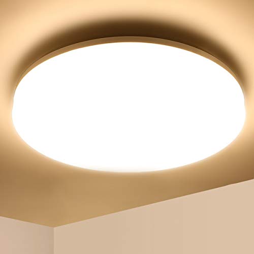 Lámpara de Techo LED 36W Ketom Blanco Cálido 3000K Plafón de Techo Redonda 3240LM Equivalente a la Lámpara de 120W, Ultra Delgado IP44 Moderna Downlight Para Dormitorio Baño Comedor Sala de Estar