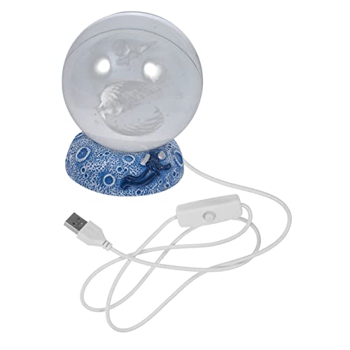 DECOMELODY Crystal Ball Lamp LED Night Light Elegant Decorative Table Decor with Base USB Powered Crystal Figurine for Bedroom and Relaxation