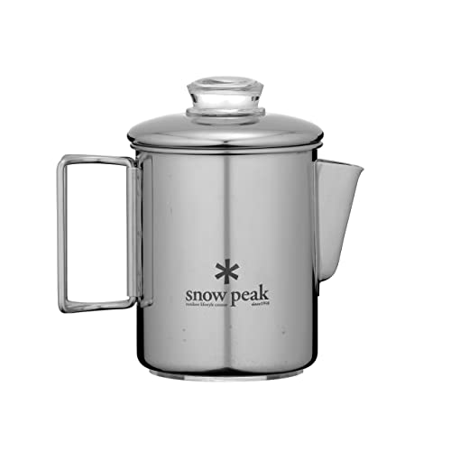 Snow Peak Stainless Coffee Percolator, 30.4oz, Perfect for The Large Party, Makes Six Cups of Coffee...