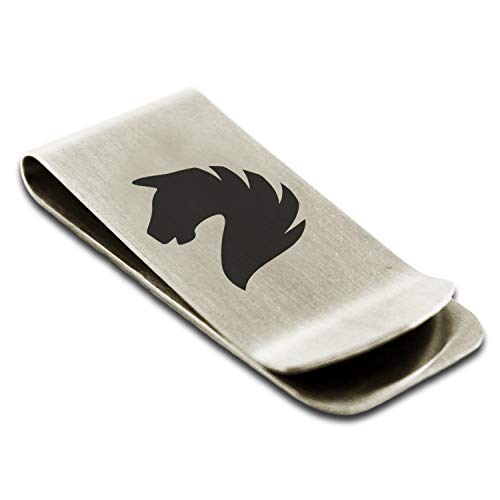 Stainless Steel Mustang Horse Money Clip Credit Card Holder