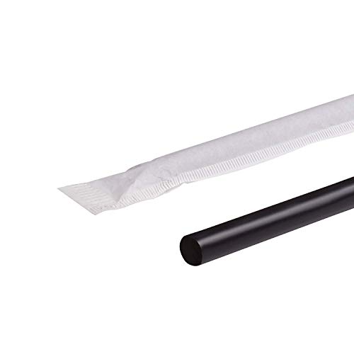 Karat Pitillos Jumbo 7.75'' (5mm) Plástico Negro 12000 ct miniatura 3