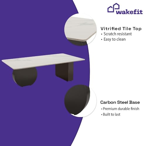 Image of Wakefit Center Table | 1 Yr Warranty | Coffee Table for Living Room Wooden, Tea Table for Living Room Wooden, Sofa Table, Free Installation from Brand, Modern Multi-Functional & Wobble-Free(Typica)