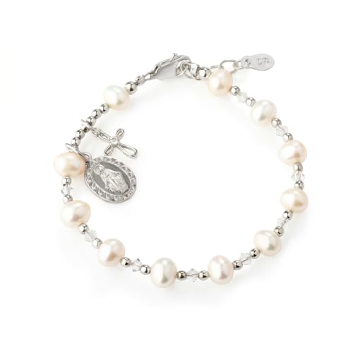Pearl First Communion Rosary Bracelet