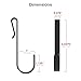 InterMETRO Metro LHK23B Snap-On Metal Hooks for Wire Shelving - 5 lbs Capacity Black J-Hooks for Hanging Kitchen Tools, Utensils and More - Pack of 4