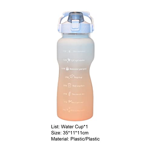 Clenp Waterfles 2L Sport Waterfles Uittrekbaar, BPA-vrij drinkfles kooldioxide geschikt met motiverende tijdmarkering, grote drinkfles voor outdoor/school/uni/bike/kantoor - Image 5