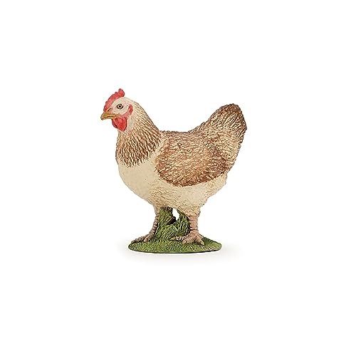 Papo - Statuetta Gallina Realistica - 3 Anni + - Collezione La Vita in Fattoria - Gioco Educativo Animali da Fattoria - Idea Regalo Giocattolo Bambina Bambino