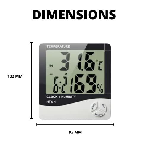 Image of MCP Healthcare, Digital Indoor & Outdoor Hygrometer Thermometer Measure Temperature in Both Units C and F Degree.