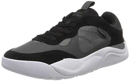 Supra Pecos, Chaussures de Skateboard Femme, Noir (Black/DK Grey-White-M 42), 40 EU