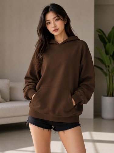 Image of Women's Oversized Hoodie Sweatshirt | Graphic Back Print Hooded Pullover | Long Sleeve Fleece Hoodie with Kangaroo Pocket | Casual Winter Wear