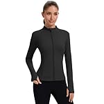 Rapbin Women's Full Zip Workout jackets Runing Slim Fit Athletic Tops With Thumb Holes - Image 2