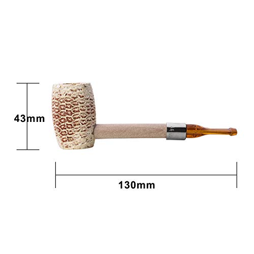 Free Boy 4 Pcs Corn Cob Tobacco Pipe Handmade Wooden Corn Cob Pipe for Smoking