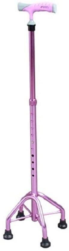 Stampelle telescopiche antiscivolo Stampelle mediche Bastone a quattro zampe Bastone da passeggio per uomo anziano Bastone da passeggio con ospedale per artrite, anziani, anziani e handicap Il nuovo
