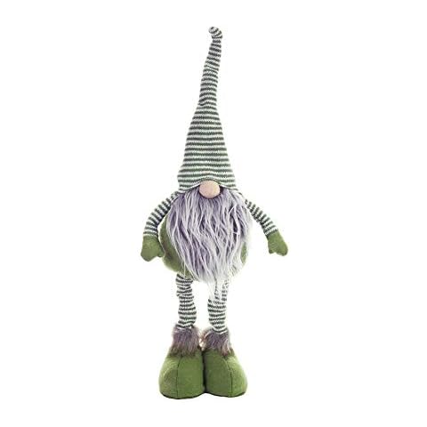 Anntool Knitted Stripe Swedish Santad Gnome Doll with Telescopic Legs Nordic Winter Elf Christmas Ornaments Home Figurine Kids Gift Cover